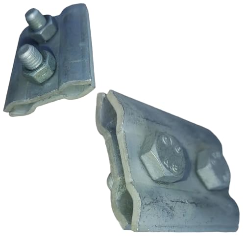 PAG Turbo GmbH® - Blitzschutz Blitzableiter Material, Tiefenerder, Φ8 Aluminium Draht, Halter, Klemmen, Verbinder und viel mehr (Parallelverbinder feuerverzinkt) Art. Nr. BS20 von PAG Turbo GmbH