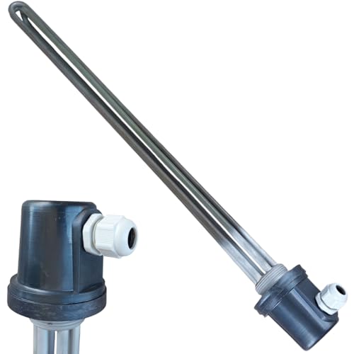 PAG Turbo GmbH Edelstahl Heizstab Heizpatrone Heizelement f. Boiler Pufferspeicher 9kW - 6/4" - 230V von PAG Turbo GmbH