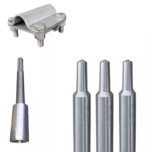 PAG Turbo GmbH® - Tiefenerder Ø20mm V4A Edelstahl Erder + Klemme + SDS Max Schlagkopf (3m SET + Klemme + SDS Schlagkopf) von PAG Turbo GmbH