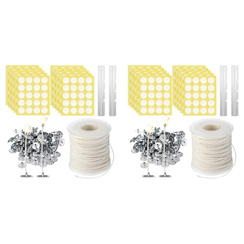 PAGJHRFJG 2X Candle Making Kit, Geflochtener Docht, Wick Sustainer Tabs, Wick Stickers, Candle Dochte Halter für DIY Handmade Candle Making Kit PAGJHRFJG 2X Candle Making Kit, Geflochtener Docht, Wick Sustainer Tabs, Wick Stickers, Candle Dochte Halter für DIY Handmade Candle Making Kit von PAGJHRFJG