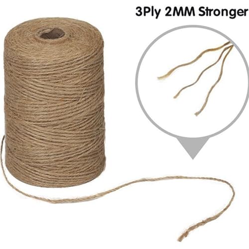 PAGJHRFJG 3Stück 200M / Rolle 2Mm Jutegarn Naturdicke Braune Schnur für Haus Garten Pflanzen BilderhäNger Industrielle Verpackungs Schnur PAGJHRFJG 3Stück 200M / Rolle 2Mm Jutegarn Naturdicke Braune Schnur für Haus Garten Pflanzen BilderhäNger Industrielle Verpackungs Schnur von PAGJHRFJG
