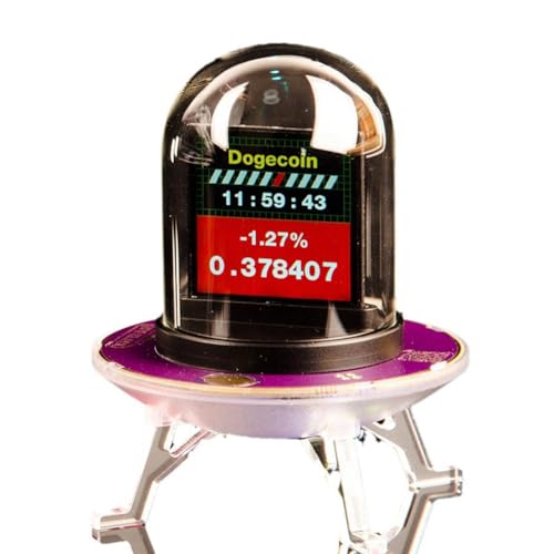 PAGJHRFJG Bitcoin RGB Nixie-Röhrenuhr Smart WiFi Vernetzter LED-Leuchtfarbbildschirm DIY Analog-Digital-Röhren-Nachtlicht von PAGJHRFJG