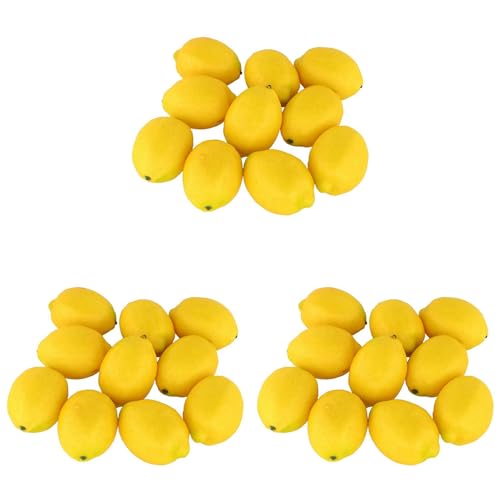 PAGJHRFJG Gefälschte Frucht Haus Küche Dekoration Künstliche Lebensechte Simulation Gelbe Zitrone 30 Stücke Set von PAGJHRFJG