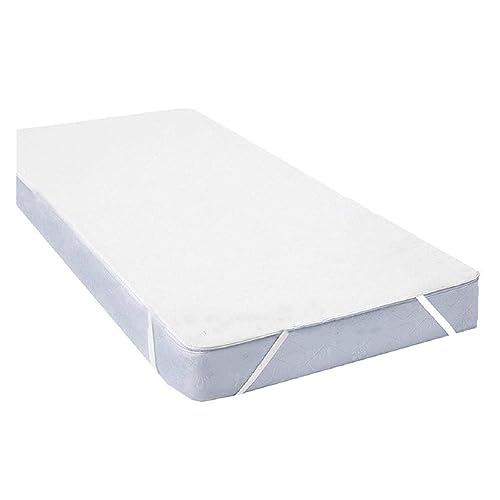 Matratzenschoner Baumwolle Wasserdichter Atmungsaktive Matratzenauflage Boxspringbett Topper Geeignet Für Kinder Und Erwachsene (Color : White, Size : 200x220) von PAHION