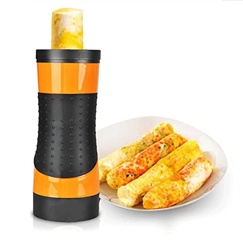 PAHION Elektrische Eierbrötchenmaschine Eierwurstmaschine Frühstückswurst Ei Hotdog-Maschine Antihaft-Koch Vertikales Omelett Kochwerkzeug Eierbecher(Orange) von PAHION