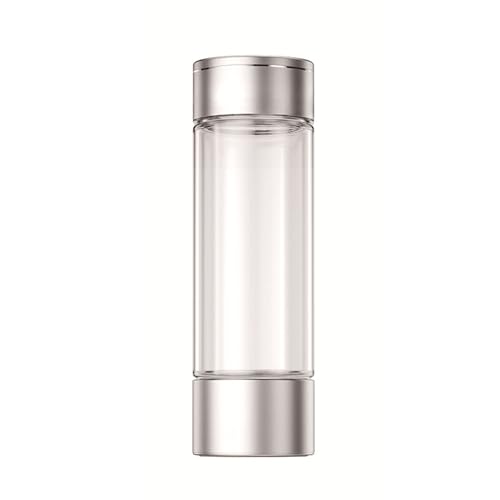 Tragbare Wasserstoff-Wasserflasche Generator Für Wasserstoffreiches Wasser Mit SPE Protonenmembran Wasserstoffgehalt Bis Zu 13000PPB Zur Verbesserung Der Alkalischen Wasserqualität 400ml(Silver) von PAHION