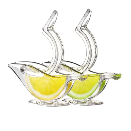 Zitronenpresse Manuelle Limettenpresse Portable Transparente Zitronenpresse Aus Acryl Zum Auspressen Von Zitronensaft Max Extraktion Hand Entsafter Für Orange Zitrone & Granatapfel ( Size : 2pcs ) von PAHION