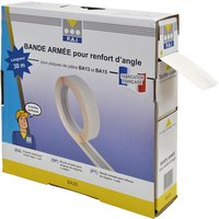 Bewehrtes Fugenband zur Eckverstärkung L51 x 30m für Gipskartonplatten BA13 und BA15 von PAI