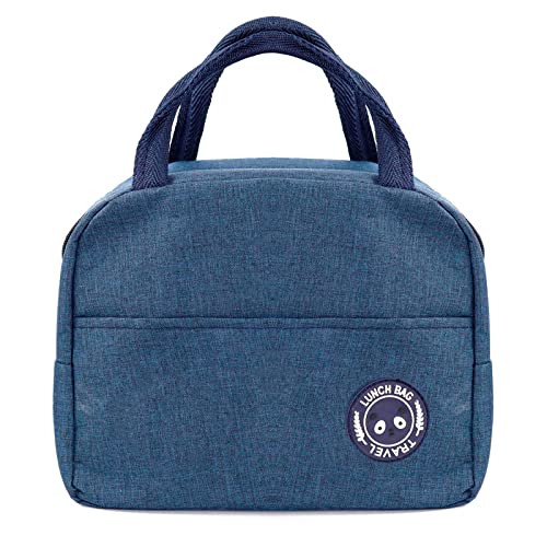 PAIDE P Kühltasche Faltbar Isoliertasche Klein, Thermotasche für Essen, Picknicktasche, Thermo Isolier Tasche, Lunchtasche und picknicktasche. Büro, Schule, Outdoor, Picknick.(C2 MARINEBLAU) von PAIDE P