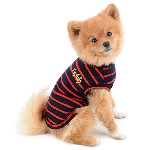 PAIDEFUL Kleidung für kleine Hunde, Katzen, Jungen, Mädchen, Sommer, klassisch, gestreift, atmungsaktiv, Baumwolle, ärmellos, Chihuahua, Yorkshire PAIDEFUL Kleidung für kleine Hunde, Katzen, Jungen, Mädchen, Sommer, klassisch, gestreift, atmungsaktiv, Baumwolle, ärmellos, Chihuahua, Yorkshire von PAIDEFUL