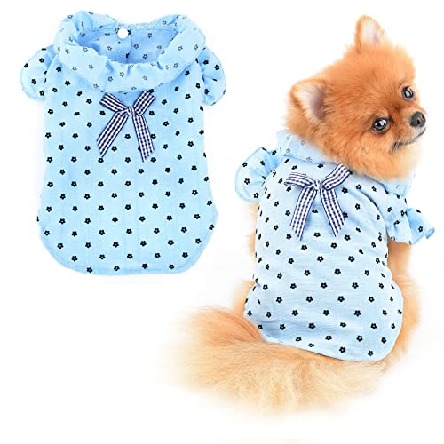 PAIDEFUL Sommer Tshirt Hund, Blumenmuster, Hundekleidung, für Frühling und Sommer, weich, bequem, Katzen Kostüm, Größe L PAIDEFUL Sommer Tshirt Hund, Blumenmuster, Hundekleidung, für Frühling und Sommer, weich, bequem, Katzen Kostüm, Größe L von PAIDEFUL