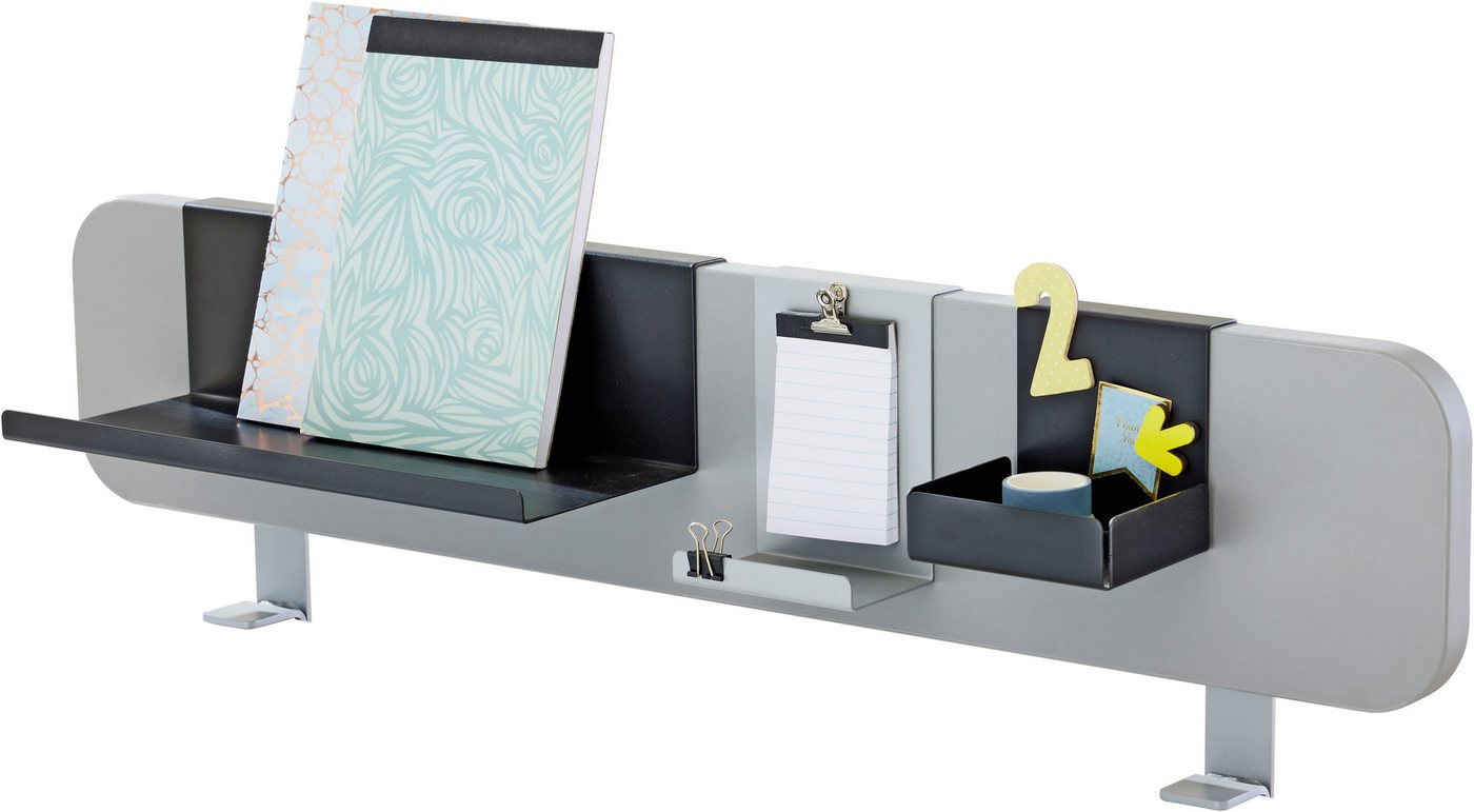 PAIDI Schreibtischaufsatz Funktionsboard in verschiedenen Ausführungen, (B/H/T ca. 81x16x2cm), inklusive 3 Einhängeschalen aus Metall von PAIDI