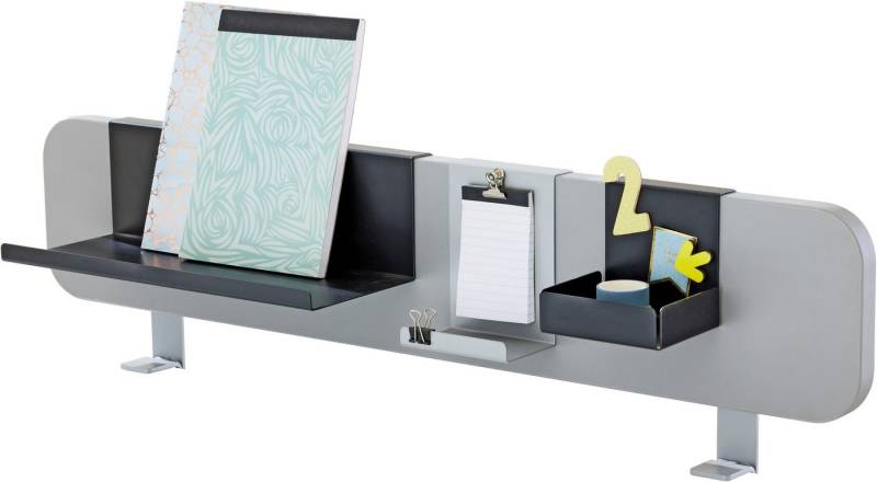 PAIDI Schreibtischaufsatz Funktionsboard in verschiedenen Ausführungen, (B/H/T ca. 81x16x2cm), inklusive 3 Einhängeschalen aus Metall von PAIDI