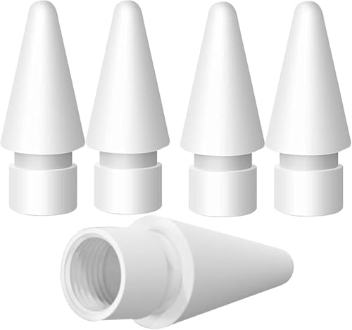 PAIKIUU Ersatzspitzen für Apple Pencil 1./2. Generation, Tib für Apple Pencil, Feder für Apple Pen 2. Generation, Ipencil-Spitzen, Bleistiftzubehör für iPad Pro Pencil 2/1. Generation (5er-Pack) von PAIKIUU