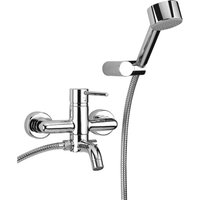 Externer Einhebel-Wannenmischer mit flexibler Kopfbrause und Brausehalter Paini Cox 78CR105 Chrom von PAINI FRANCE