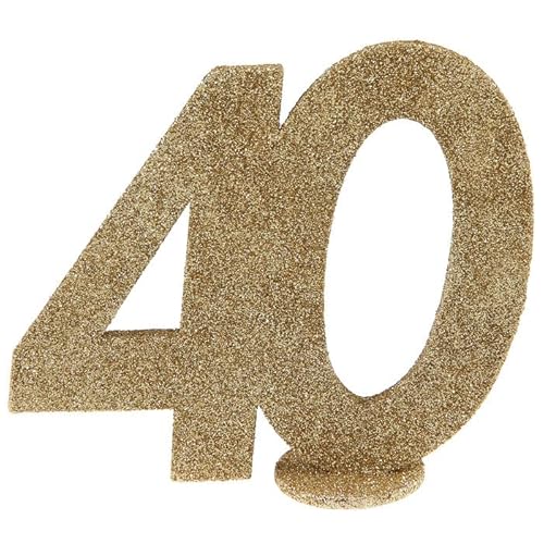NEU Aufsteller Geburtstags-Zahl 40, glitter-gold, ca. 10cm NEU Aufsteller Geburtstags-Zahl 40, glitter-gold, ca. 10cm von PAINT IT EASY