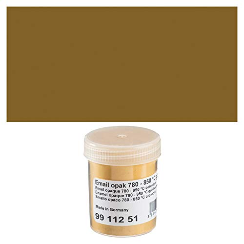 NEU Emaillepulver für Emaille-Arbeiten, Tiffany-Kunst & Co, 45 g, opak, Farbe: Eichen-Braun von PAINT IT EASY