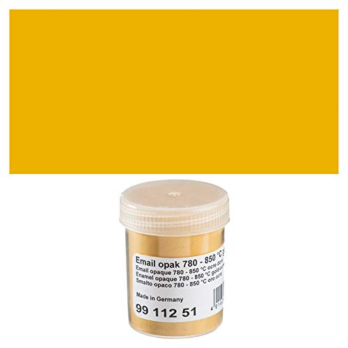 NEU Emaillepulver für Emaille-Arbeiten, Tiffany-Kunst & Co, 45 g, opak, Farbe: Gold-Ocker von PAINT IT EASY