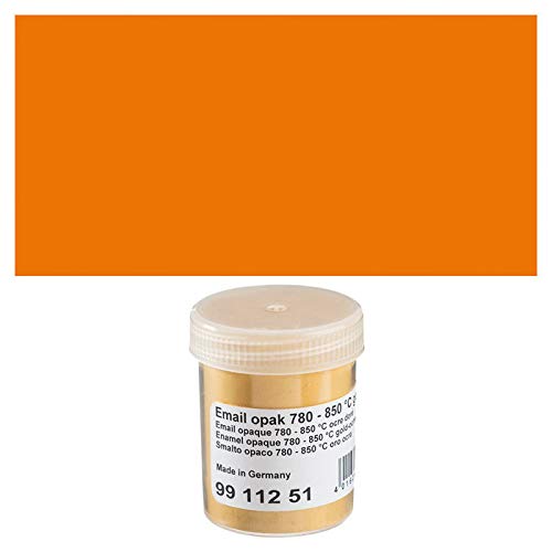 NEU Emaillepulver für Emaille-Arbeiten, Tiffany-Kunst & Co., 45 g, opak, Farbe: Korallen-Rot/Orangeton von PAINT IT EASY