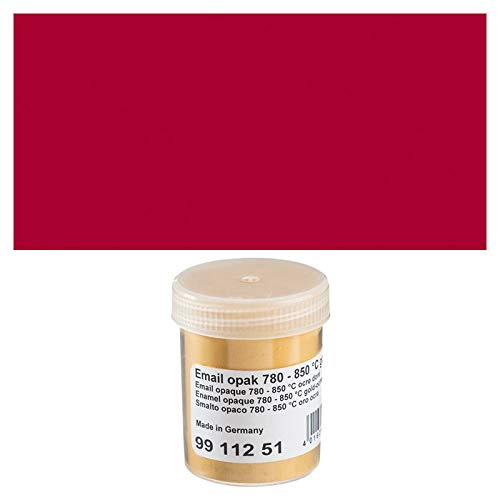 NEU Emaillepulver für Emaille-Arbeiten, Tiffany-Kunst & Co, 45 g, opak, Farbe: Weinrot von PAINT IT EASY