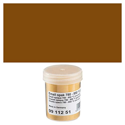 NEU Emaillepulver für Emaille-Arbeiten, Tiffany-Kunst & Co., 45 g, opak, Farbe: Dunkelbraun von PAINT IT EASY