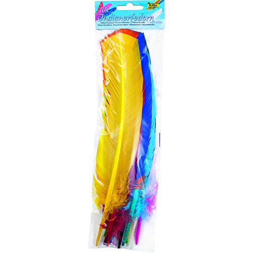 NEU Indianerfedern, ca. 30-35 cm, 10 Stück, in 10 Farben sortiert NEU Indianerfedern, ca. 30-35 cm, 10 Stück, in 10 Farben sortiert von PAINT IT EASY