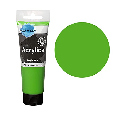 PAINT IT EASY NEU Studio Acrylfarbe, Akademie Qualität, 120 ml, Brilliant-Grün PAINT IT EASY NEU Studio Acrylfarbe, Akademie Qualität, 120 ml, Brilliant-Grün von PAINT IT EASY