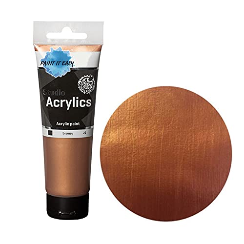 PAINT IT EASY NEU Studio Acrylfarbe, Akademie Qualität, 120 ml, Bronze von PAINT IT EASY