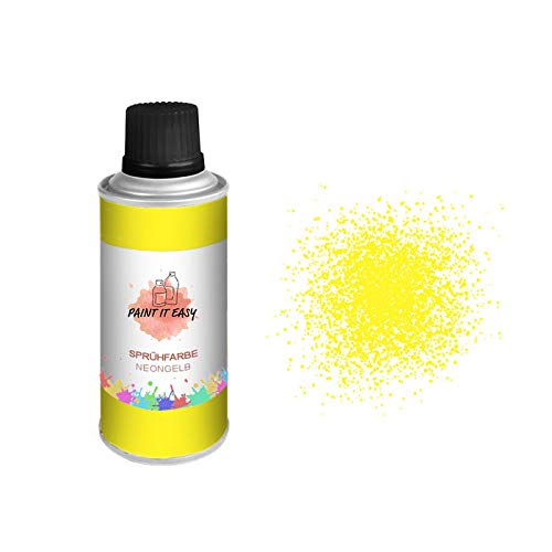 PAINT IT EASY Sprühfarbe, Sprühbastellack, Farbspray, 150ml, Neongelb von PAINT IT EASY