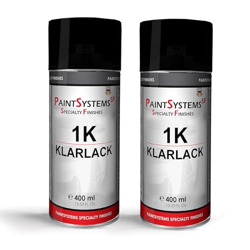 PaintSystems (2 Dosen) 1K Klarlack Spray - Hochglanz, UV-beständig, Acrylharz, Ideal für Auto & DIY von PAINTSYSTEMS REFINISH COLOURS