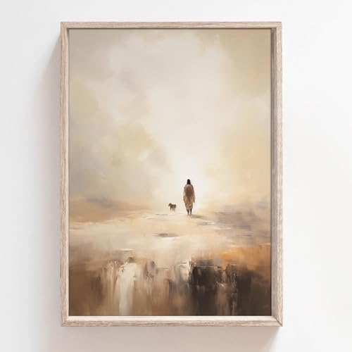 Scripture Wall Art Religious Wall Decor Jesus Art Pictures for Wall Poster for Bedroom Parable of the Lost Sheep Christian Canvas Wall Art Prints Wall Decor Living Room Boho (16x24 inch) ungerahmt von PAINURA