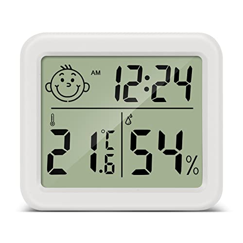PAIRIER Digital Thermometer Hygrometer, Tragbares Thermometer Hygrometer Innen mit hohen Genauigkeit, LCD Bildschirm Raumthermomete, Geeignet für Gewächshaus, Heim und Büromessgeräte von PAIRIER