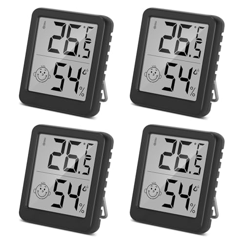 PAIRIER Hygrometer Innenthermometer Mini LCD Digitale Thermometer Raumthermometer Temperaturmonitor und Feuchtigkeitsmesser für Zuhause Büro Gewächshaus Weinkeller von PAIRIER