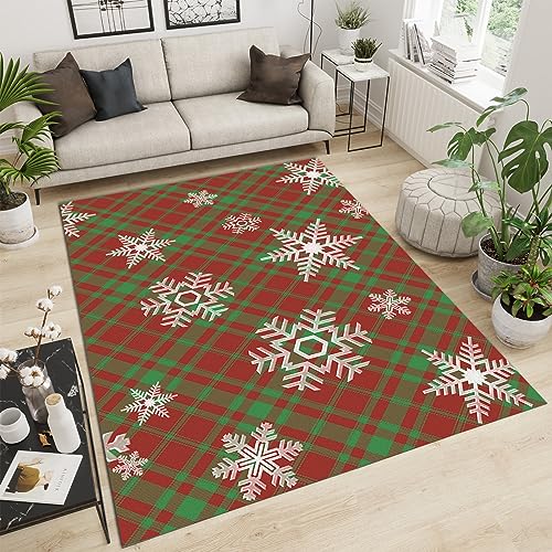 PAJEON Weihnachts Und Neujahrsmuster Im Norwegischen Stil Teppiche Gegend, 80 x 150 cm Maschinengewebt Schlafzimmerteppich - für Schlafzimmer Wohnzimmer Esszimmer Balkon von PAJEON