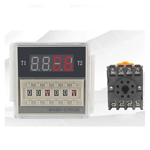 Digital LED Programmable Timer Relay Switch DH48S-S 0.1S-99H Socket Base AC/DC 12V 24V 36V 110V 220V 380V Repeat Cycle Timer PAJPXPCD(DCAC24V) von PAJPXPCD