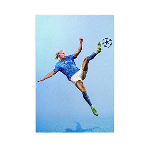 Fußballspieler-Poster für Wände, Mann, Stadt, Fußball-Poster, Leinwand für Schlafzimmer, Wandkunst, ungerahmt, 40 x 60 cm von PAKIDS