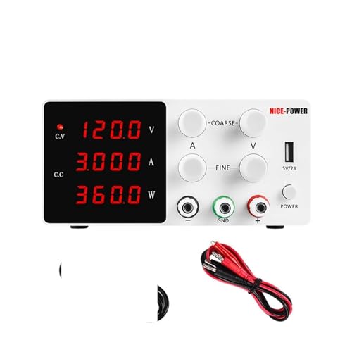 PAKLIF 12. 0V 3A. Programmierbare Spannung regulierter Laborschaltstromversorgung DC 30V 10A. Hochpräzise Netzteile, die 10 eine Bank einstellbar sind(SPS-W1203 White) von PAKLIF