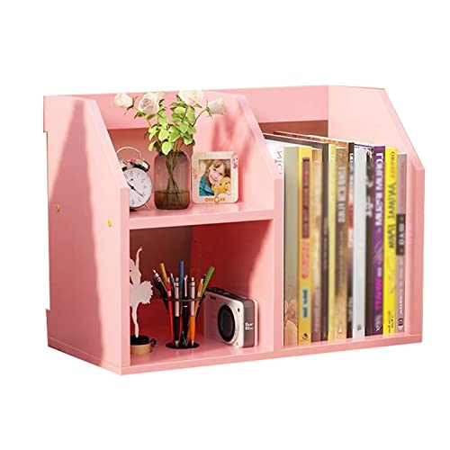 Bücherregal Standregal, Standregal in Baumform, Raumteiler Aktenregal Aufbewahrungregal, kleines Standregal, für Wohnzimmer, Arbeitszimmer, Kinderzimmer (Color : Pink) von PAKMEZ