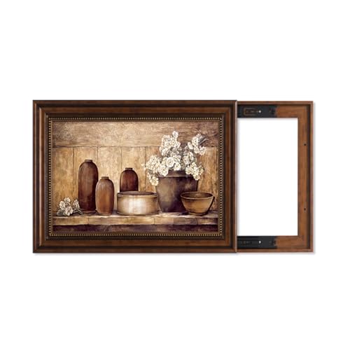 Elektrische Box Abdeckung Dekorative, Innenbereich Lackierung Versteckter Schalttafeln, Für Büro Esszimmer Heimdekoration, Ideal für Ihr Zuhause(Brown 9,55 * 45cm/21 * 17in) von PAKMEZ