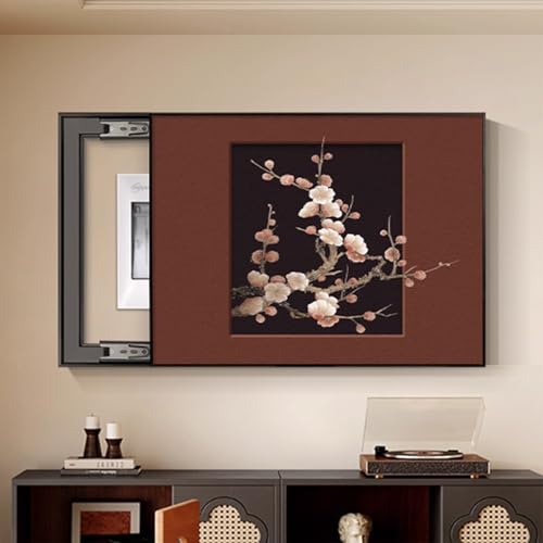 Elektrische Box Abdeckung Dekorative, Kreativ Flip-Cover Bild, Bild Verteilerkastens Gemälde Ausblenden, Für Büro Esszimmer Heimdekoration, Ideal für Ihr Zuhause(Black 4,80 * 60cm/31 * 23in) von PAKMEZ