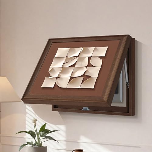 Elektrische Box Abdeckung Dekorative, mit hydraulischen Stangenstützen, Flip Cover Design, Für Büro Esszimmer Heimdekoration, Ideal für Ihr Zuhause(Brown 2,50 * 40cm/19 * 15in) von PAKMEZ