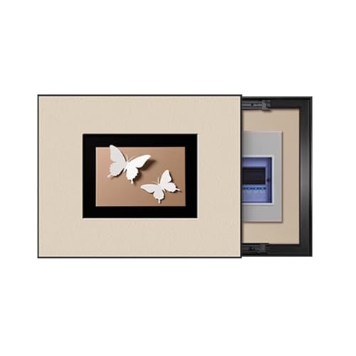 Elektrokasten Tarnbild, Motiv Kreativ Dekoratives Bild des, Flip Cover Design, versteckt Gemälde, Für Büro Esszimmer Heimdekoration, Einfach zu Installierende(Black 9,50 * 40cm/19 * 15in) von PAKMEZ