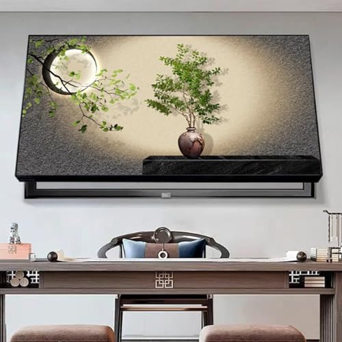 Elektrokasten Tarnbild, Zählerkasten mit Dekorativem Gemälde Verstecken, Motiv Kreativ Dekoratives Bild des, Für Büro Esszimmer Heimdekoration(Black 6,100 * 50cm/39 * 19in) von PAKMEZ