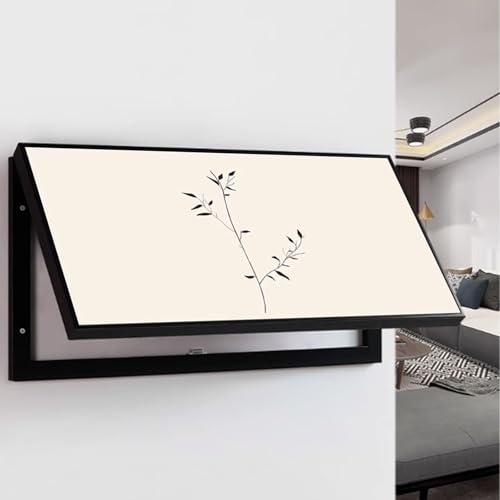 Generisch Sicherungskasten Abdeckung Stromverteiler, Flip Cover Design, Anschlusskasten Dauerhafte Wandabdeckung, Für Büro Esszimmer Heimdekoration(Black 2,60 * 30cm/23 * 11in) von PAKMEZ