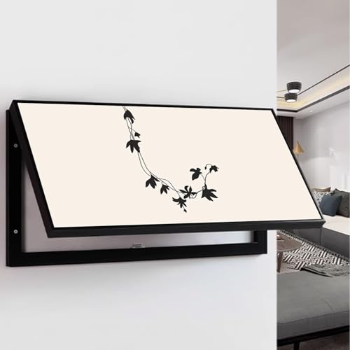 Generisch Sicherungskasten Abdeckung Stromverteiler, Flip Cover Design, Anschlusskasten Dauerhafte Wandabdeckung, Für Büro Esszimmer Heimdekoration(Black 5,100 * 50cm/39 * 19in) von PAKMEZ