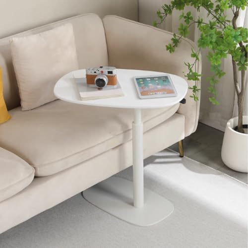 Höhenverstellbarer Laptop-Tisch, Pflegetisch mit Metallrahmen, Perfekte Ergonomie, Vielseitig Platzsparend, für Home-Office, Arbeiten im Sitzen Stehen(White) von PAKMEZ