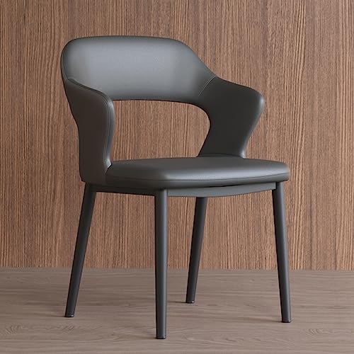 Moderne gepolsterte Esszimmerstühle, Stühle mit gebogener offener Rückenlehne, mit Premium-Leder/stabilen Metallbeinen und ergonomischer Rückenlehne, für die Küche, das Wohnzimmer und die Lounge ( Col von PAKMEZ