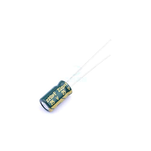 PAKMEZ 50 Stück Aluminium-Elektrolytkondensator Dip 220uF±20% 25V Radialanschluss, 6,3x11mm GR1E221M0611 Komponenten von PAKMEZ