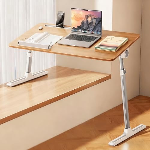 PAKMEZ Höhenverstellbar Schreibtisch, Pflegetisch mit Schallwand Metallrahmen, Kippbarer Schreibtisch für Laptop, Vielseitig Platzsparend, für Zuhause und das Büro(80 * 38cm/31 * 14in) von PAKMEZ