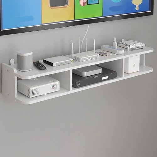 PAKMEZ Home Router Aufbewahrungsbox, Router Verstecken Box, Steckdosenleisten-Schutzabdeckung, Unsichtbare Ausgehö, für Heimdekoration(White,60 * 23 * 16cm/23 * 9 * 6in) von PAKMEZ